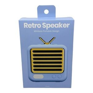 GEMS Novelty Retro Speaker - Wireless Portable Design - Blue
